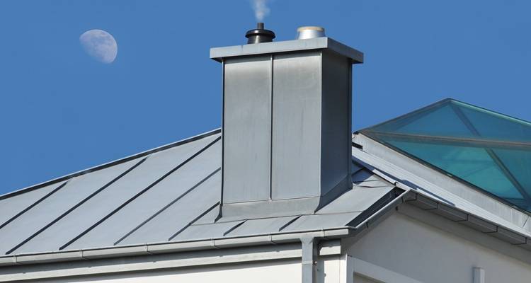 metal and glass roof