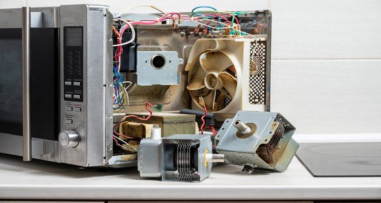 inside of microwave