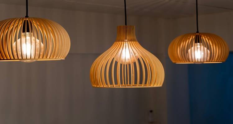 wooden pendant lights