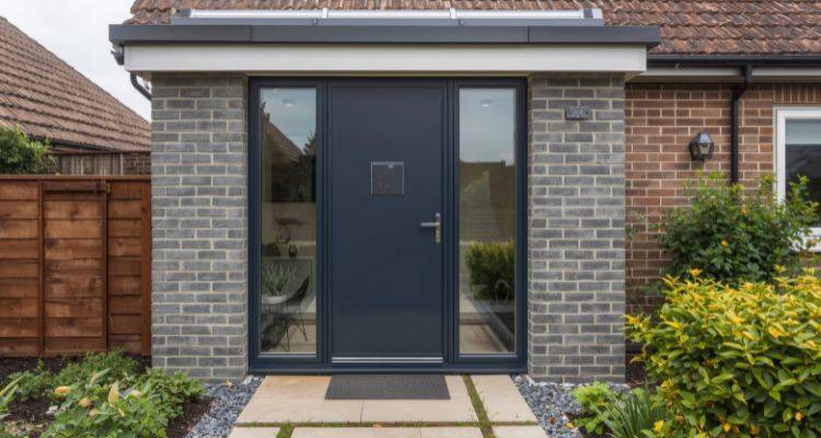 grey aluminium front door