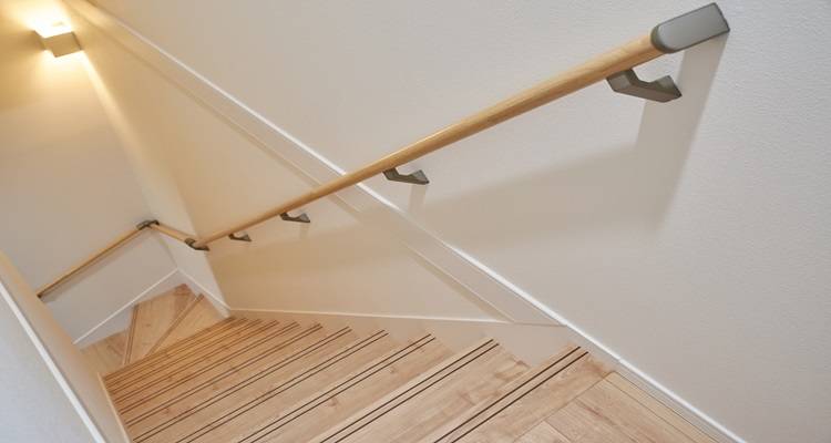 Handrail white wall