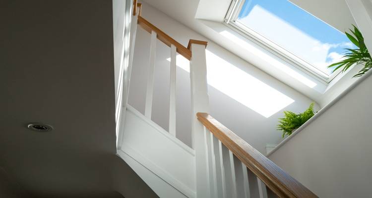 white stairwell