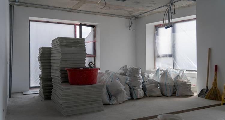 plasterboards plaster two windows