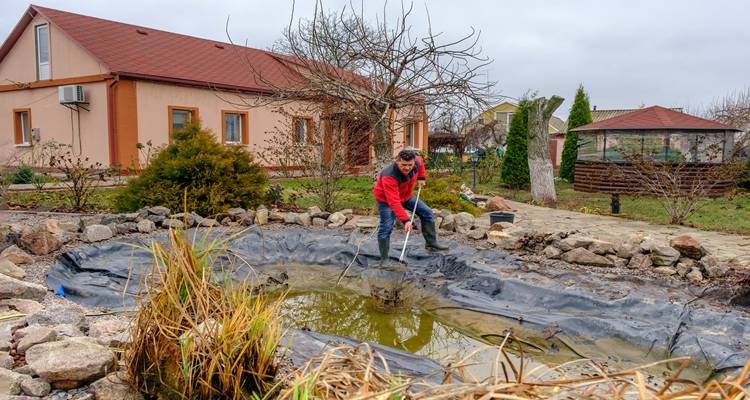 pond being drained