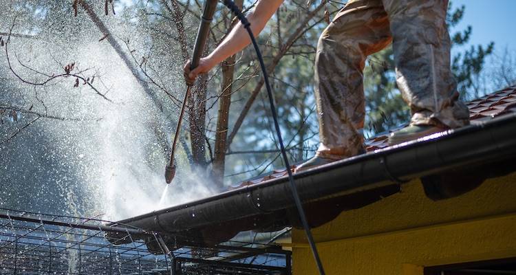 pressure washing gutters and fascias
