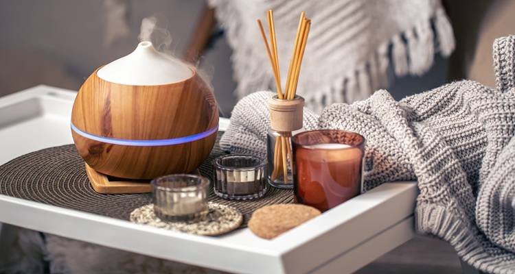 candles and diffuser