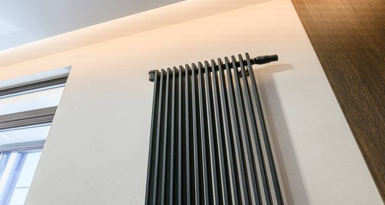 radiator on wall from underneath
