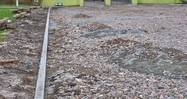 driveway edging rubble