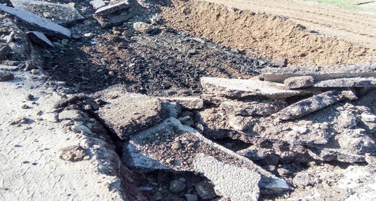 broken up driveway