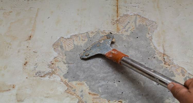 scraper removing plaster
