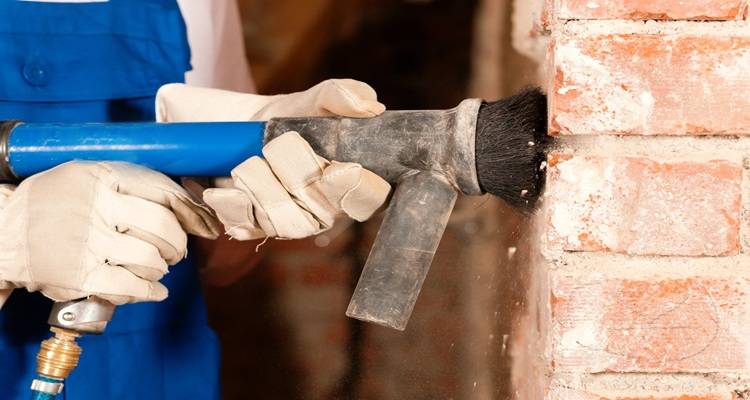 drill brushing a wall