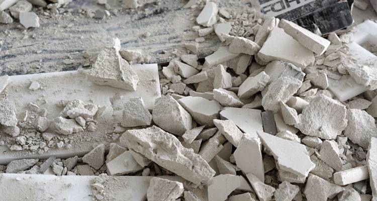 waste plaster grey