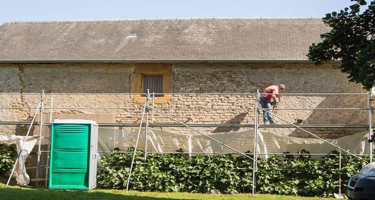 scaffolding outside a property