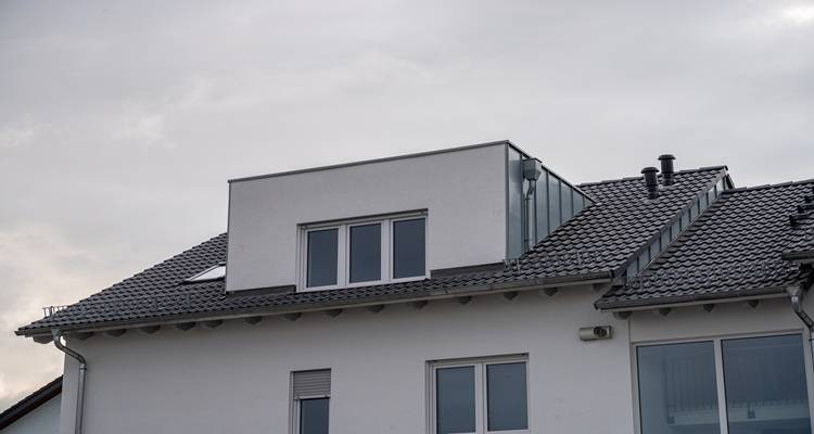 modern rendered house