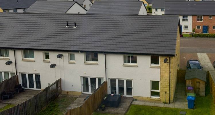 row of modern houses uk