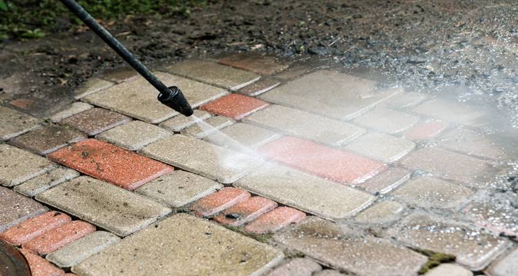 jetwashing block paving