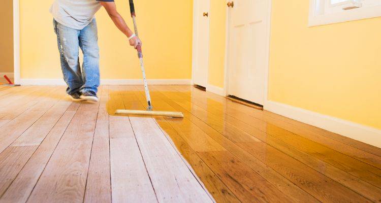 wooden floor varnishing