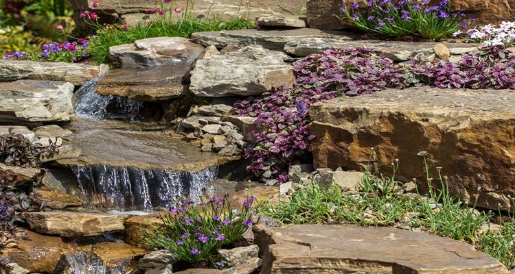 water feature rockery