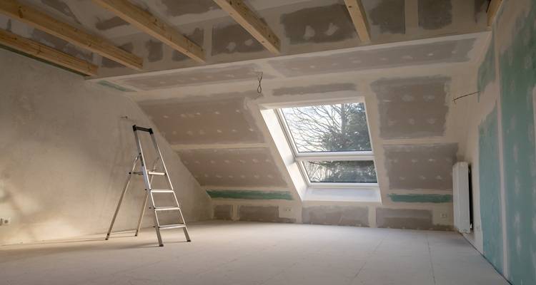 plasterboarded loft