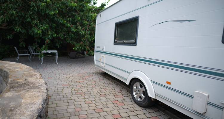 caravan on drive
