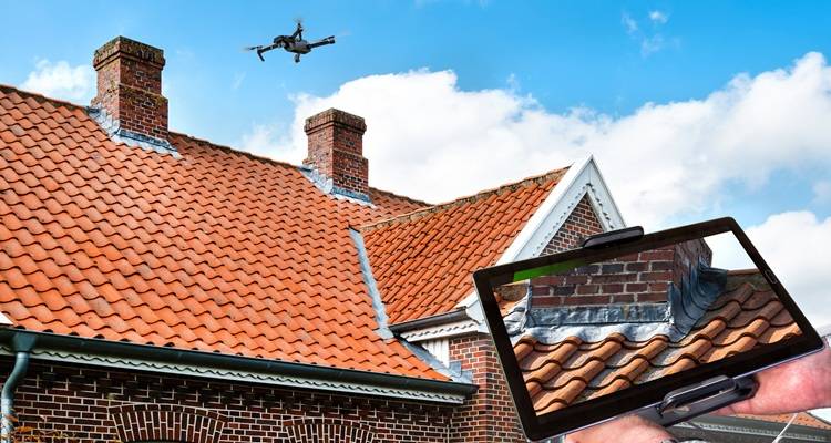 terracotta roof drone inspextion
