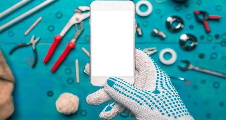 phone and plumbing equipment