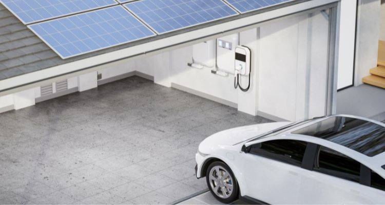 electric car charging with a home solar powered EV charger