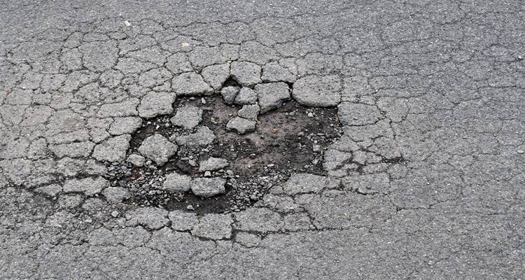 broken tarmac