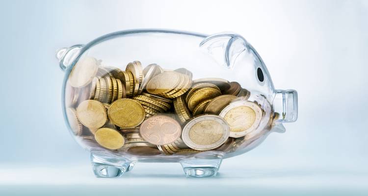 piggybank and coins image 