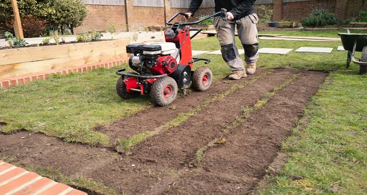 man roller turf