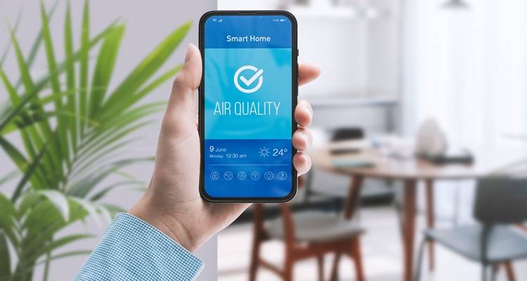 air quality app on phone