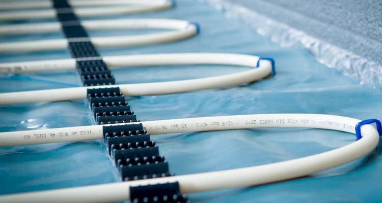 wet underfloor heating system