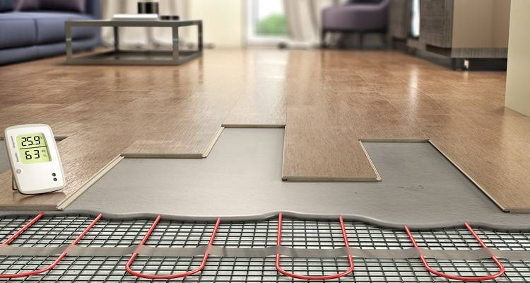 underfloor heating in living room meter