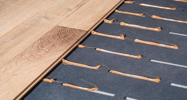 wood flooring adhesive underlay