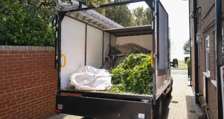 van with house waste