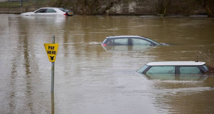 flooded carpark