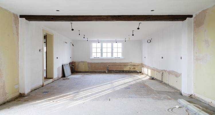room with first fix electrics