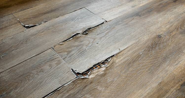 water damaged laminate flooring