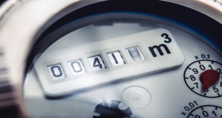 water meter close up